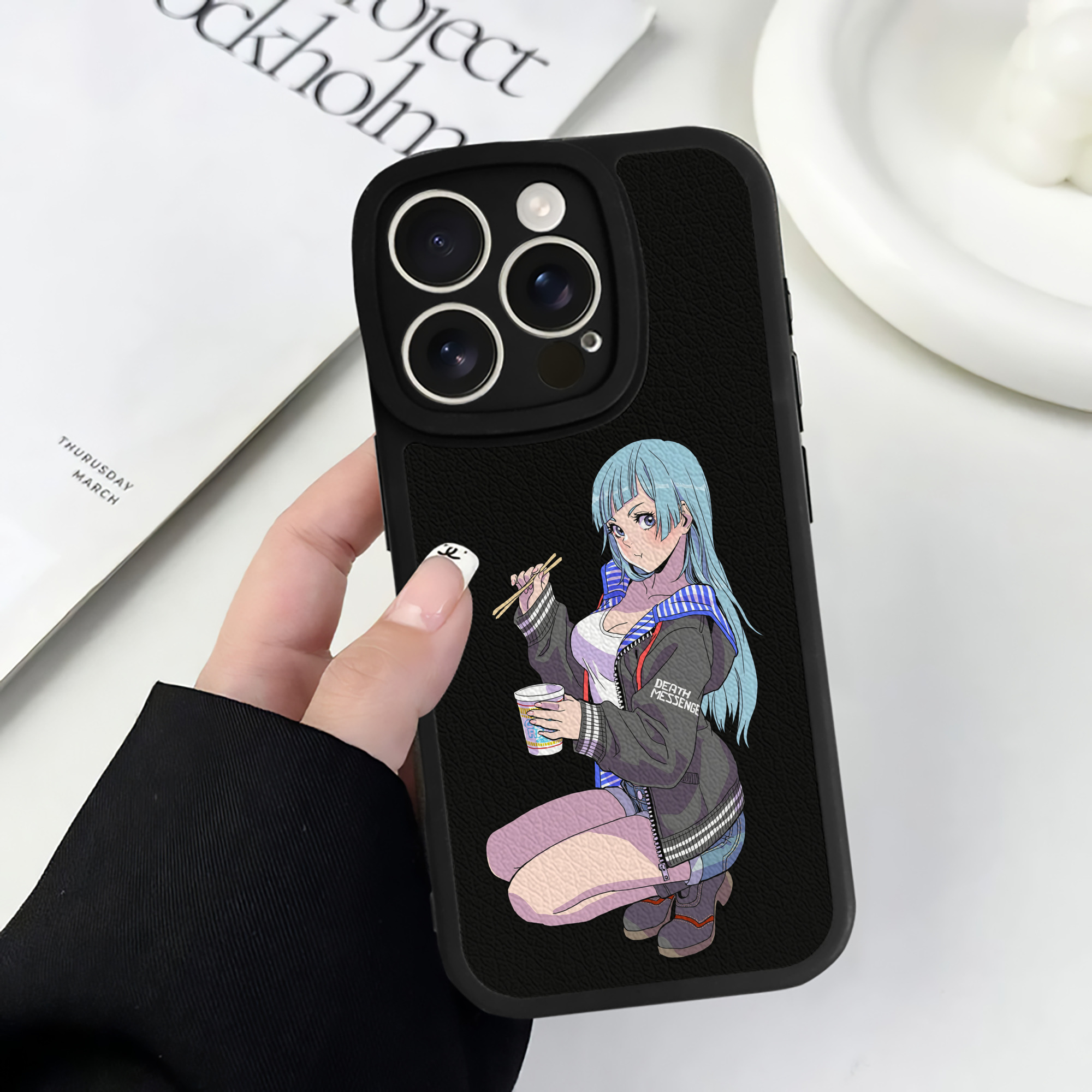 （画像用） 呪術廻戦 Jujutsu Kaisen 【iPhone 16シリーズ対応】シリコンスマホケース（レザー調） 材質：シリコン